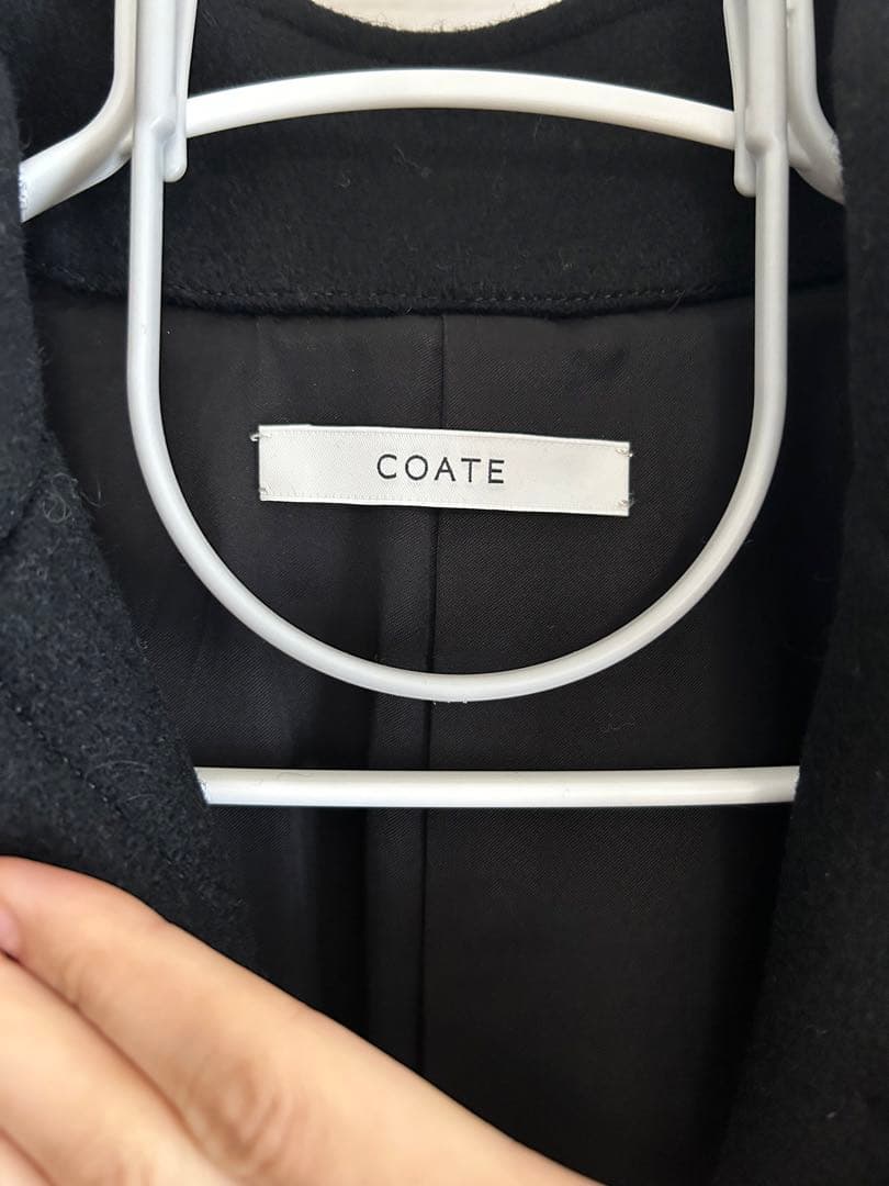 【定価14万】COATE コート比翼仕立てロングコート ブラック 38