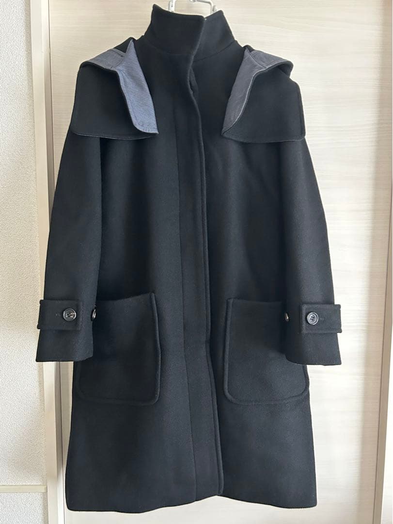 【定価14万】COATE コート比翼仕立てロングコート ブラック 38