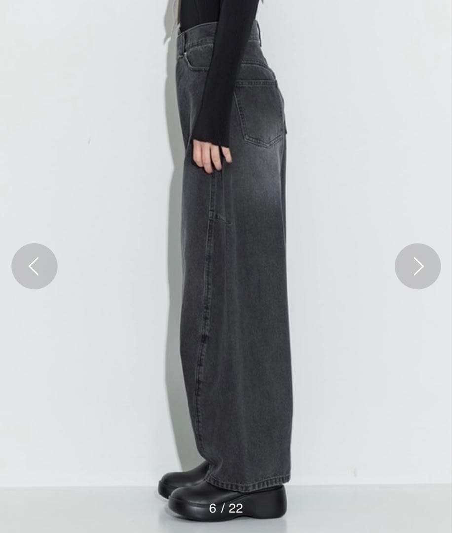 パンツ AMERI : OVER WAIST SWITCHING DENIM