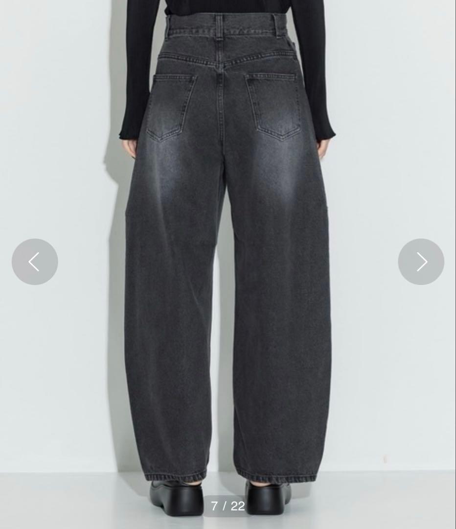 パンツ AMERI : OVER WAIST SWITCHING DENIM