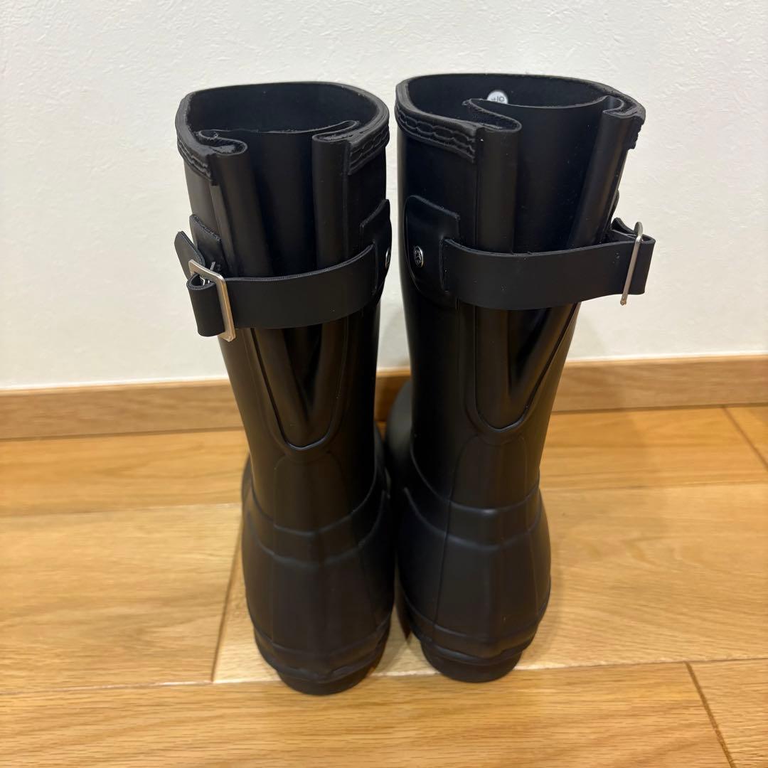 【極美品】HUNTER ハンター レインブーツ バックアジャスタブル UK6 黒