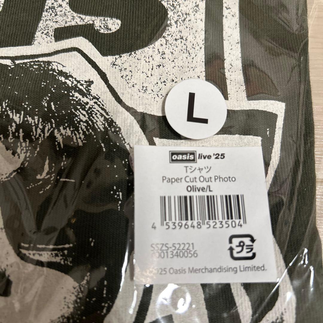 Oasis Tシャツ Paper Cut Out Photo オリーブ　Lサイズ