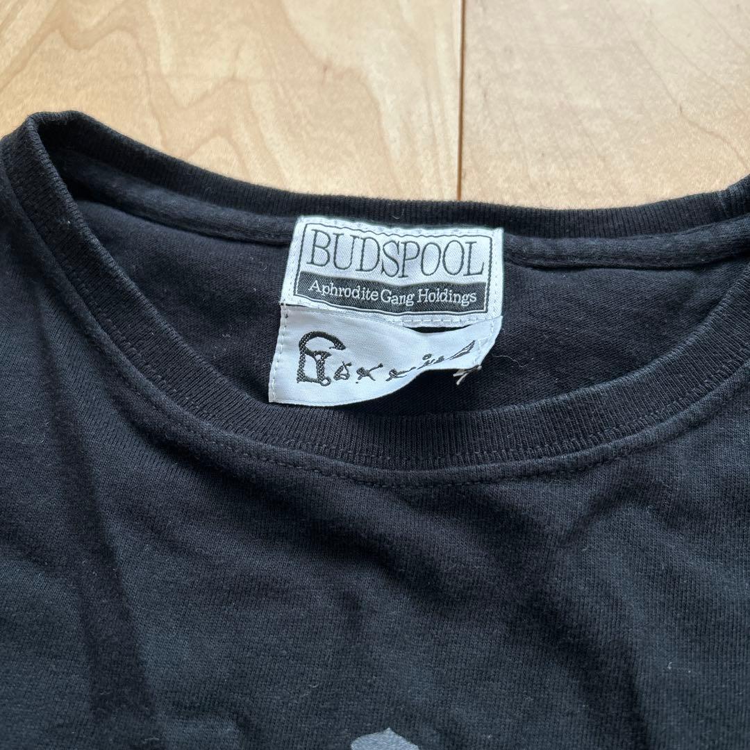BUDSPOOL 黒 Tシャツ Lサイズ グラフィック　gakkin 花罰⑨