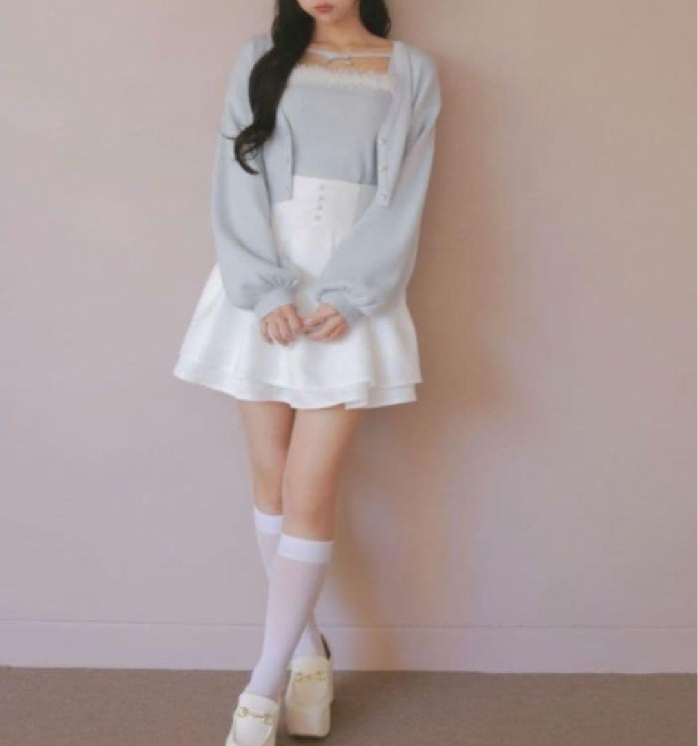 未使用evelyn♡ファーラメキャミカーデ
