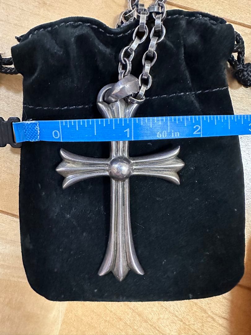 【再出品】クロムハーツ クロスネックレス シルバー925 保存袋付き