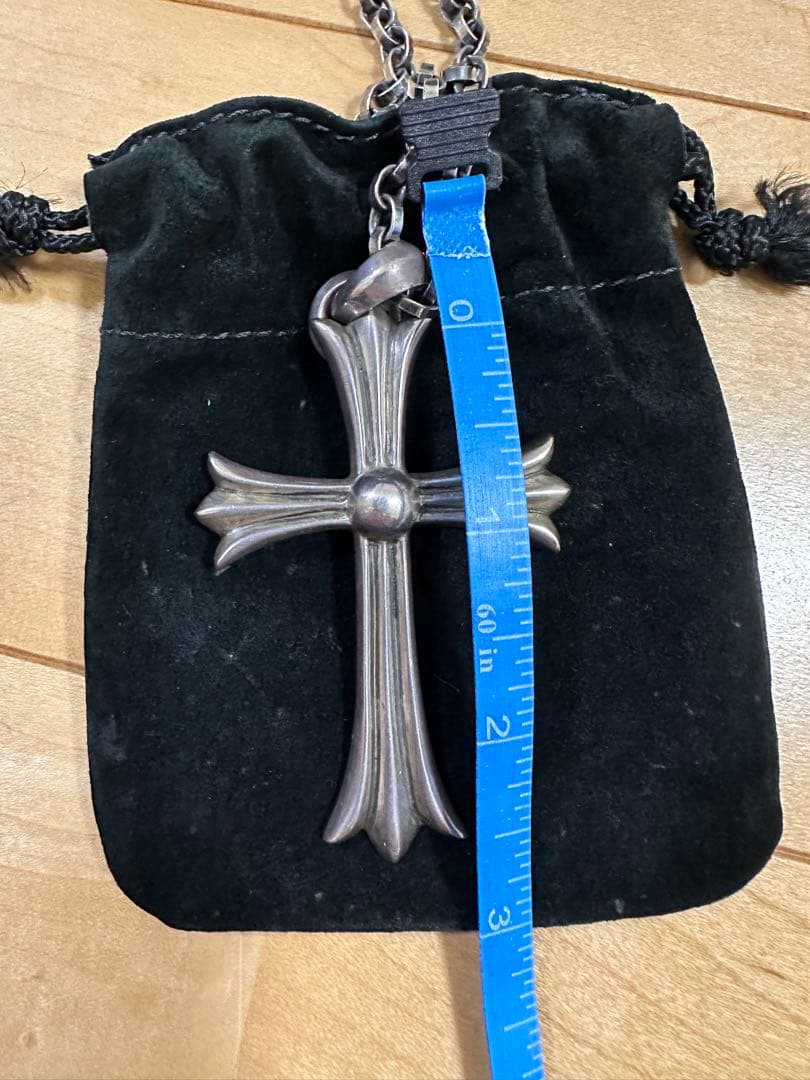 【再出品】クロムハーツ クロスネックレス シルバー925 保存袋付き