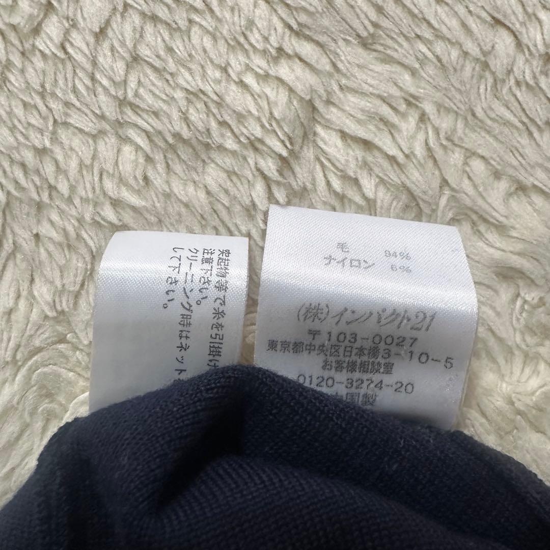 ラルフローレン 金ボタン ニットジャケット ネイビー　紺ブレ