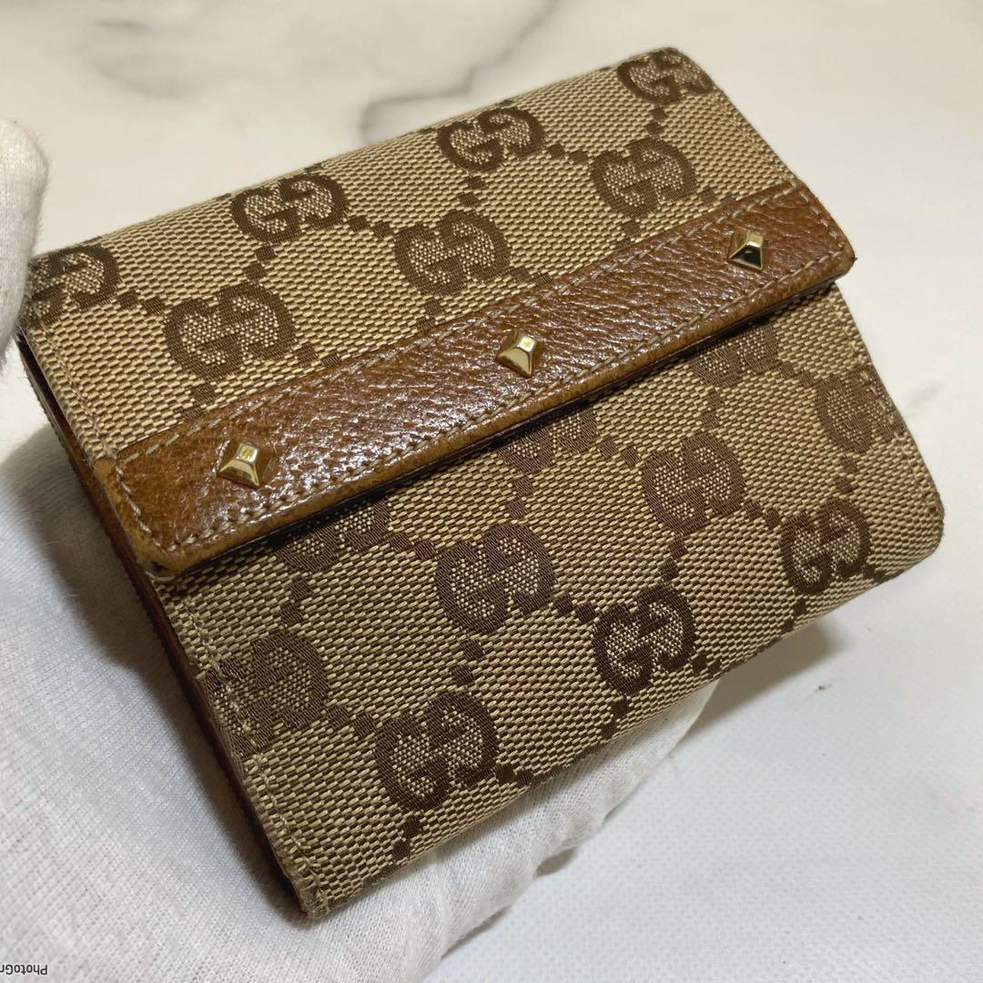 GUCCI＊グッチ＊折財布＊ライトブラウン✨