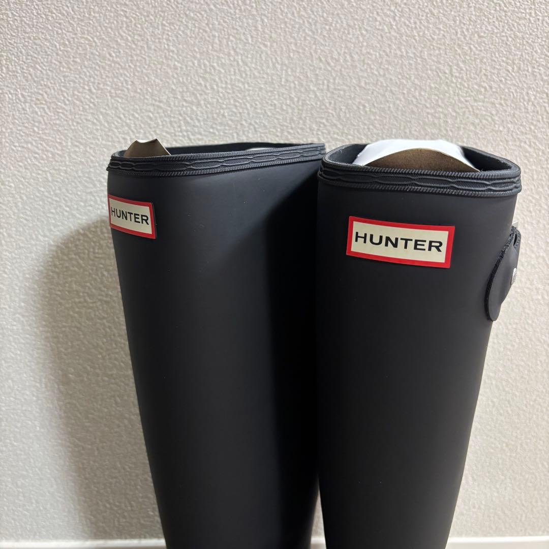 HUNTER ハンター ブラック ロングブーツ 長靴 UK6(25.0cm)