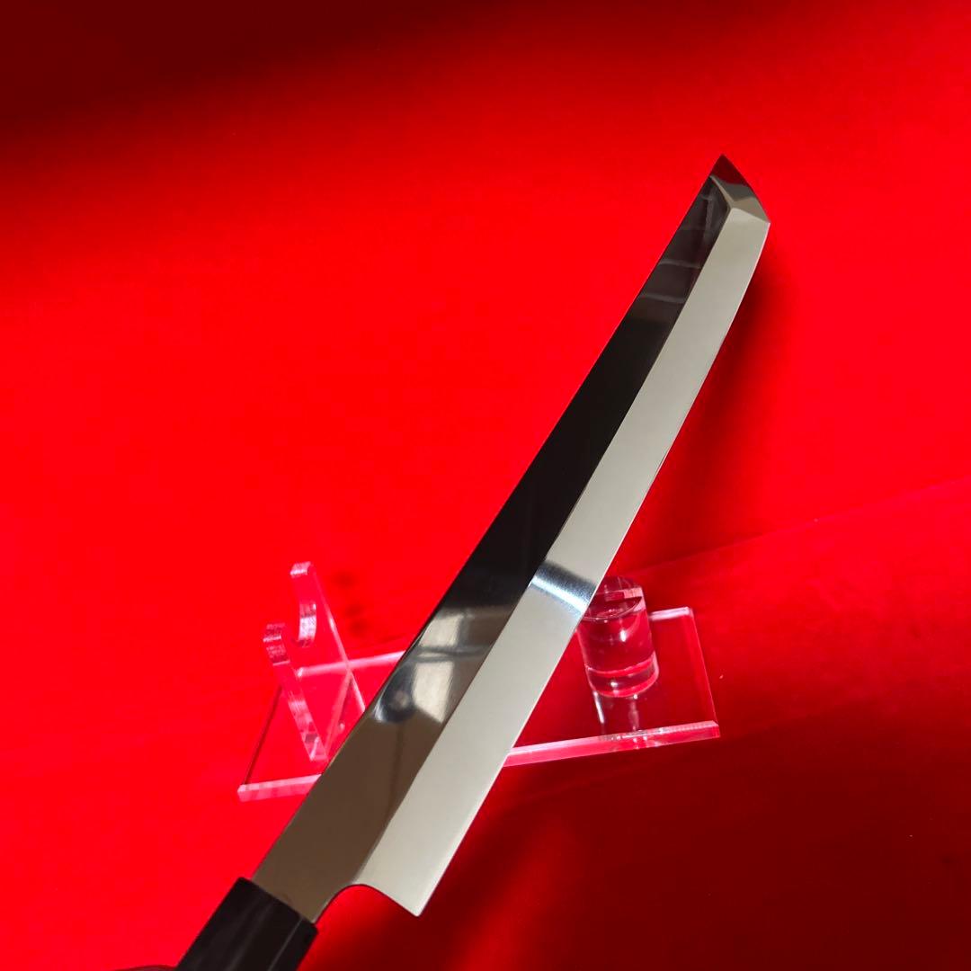 包丁　先丸型　尺　刺身包丁　鏡面仕上げ　切味抜群　箱付　未使用品