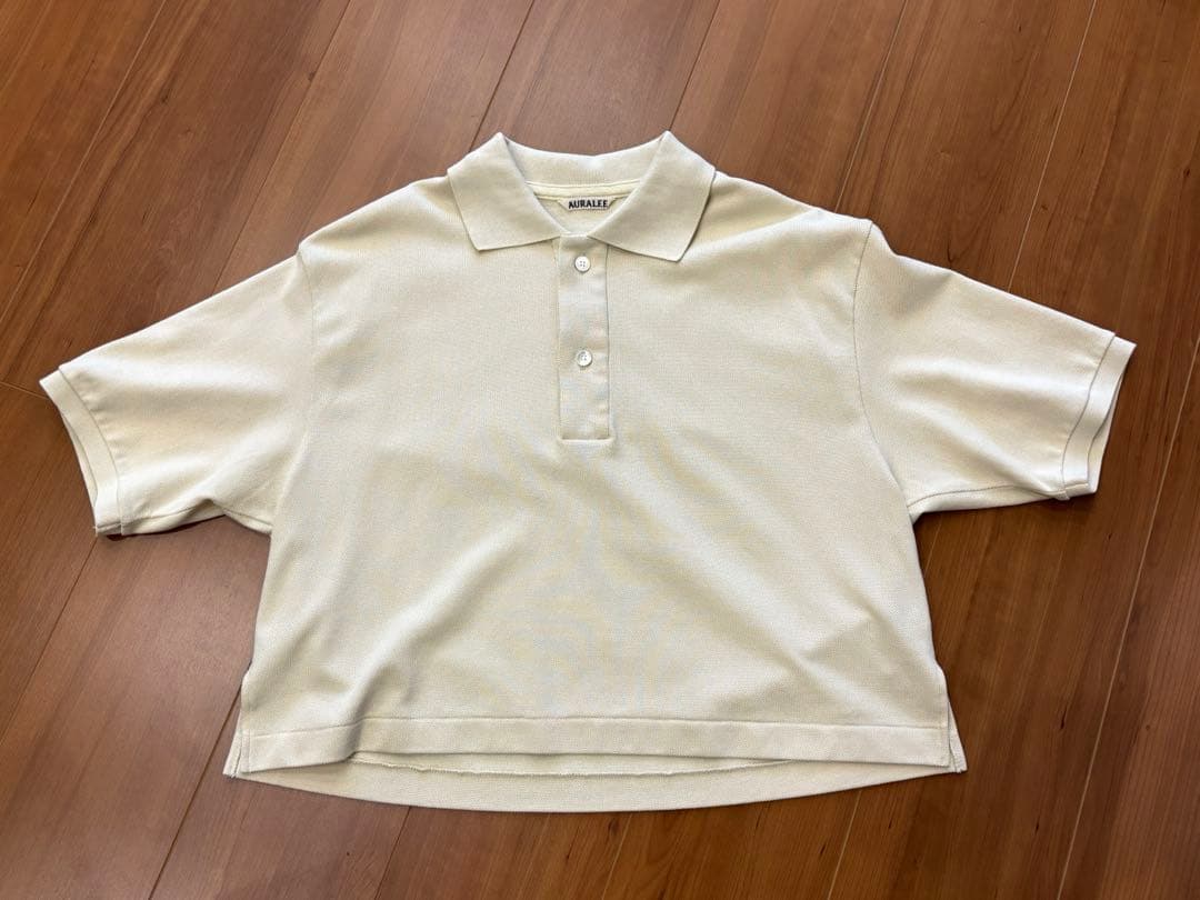 トップス AURALEE HIGH GAUGE PIQUE POLO