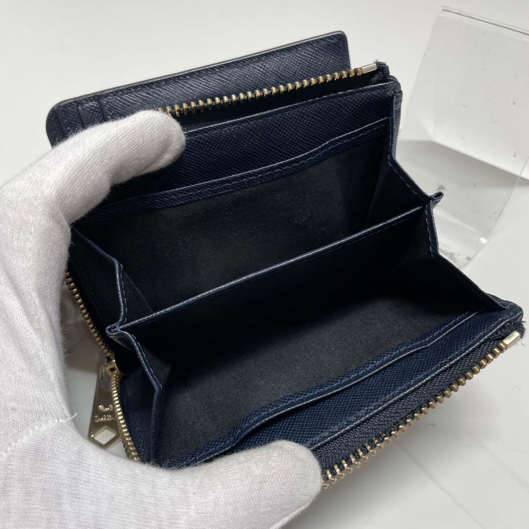さ*い様 ポールスミス　レザー 二つ折り財布 ネイビー