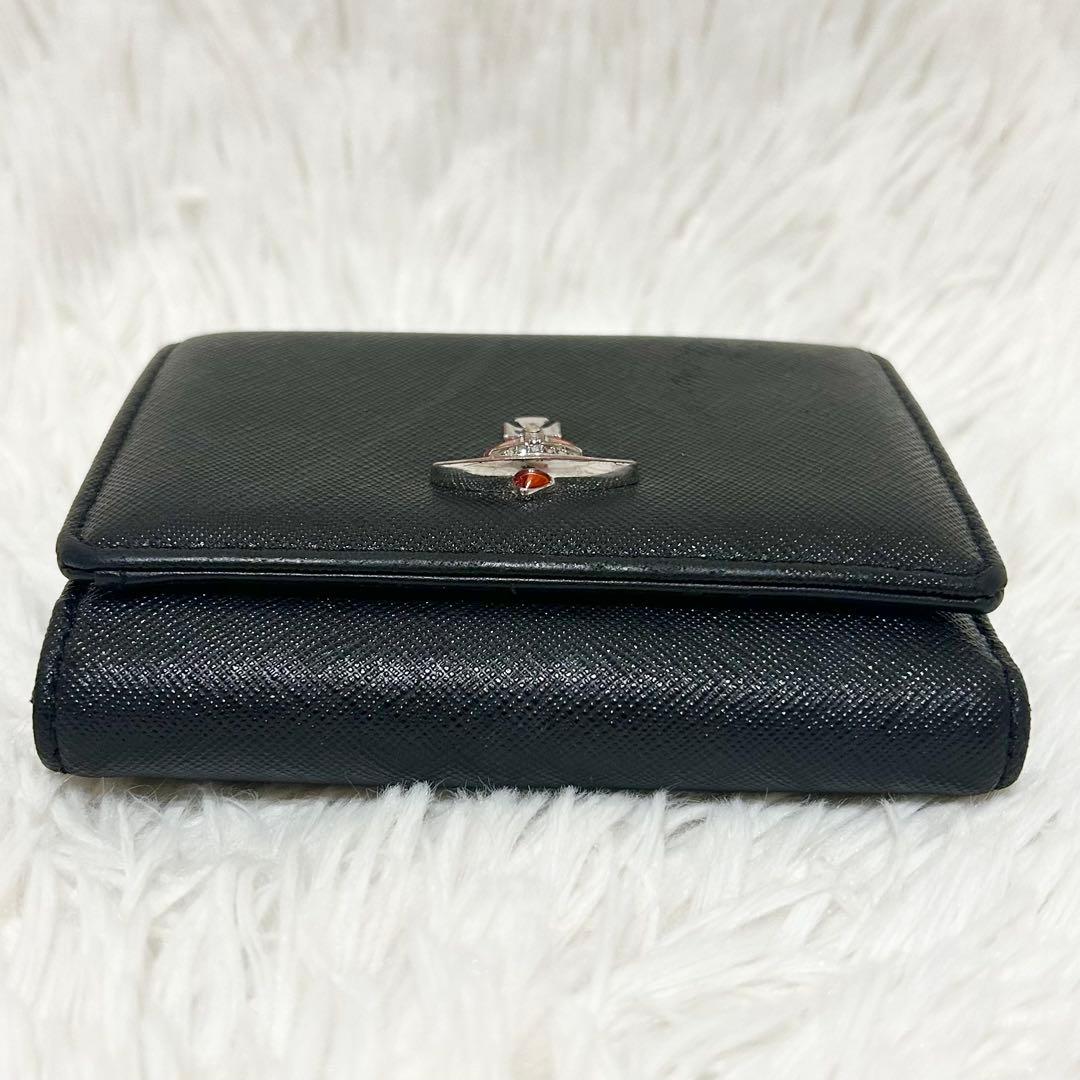美品✨ヴィヴィアンウエストウッド ディアマンテ 三つ折り財布 がま口 レザー