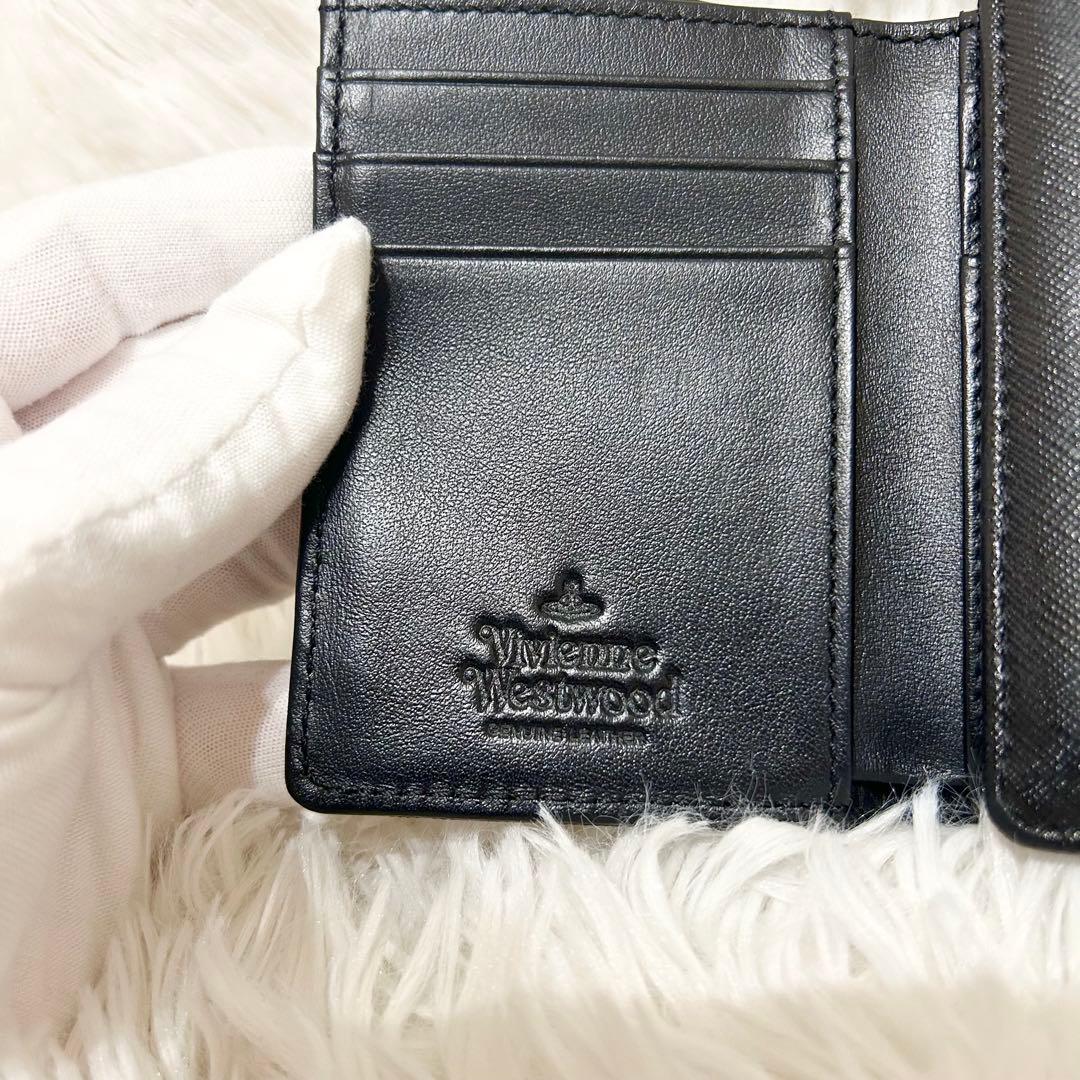 美品✨ヴィヴィアンウエストウッド ディアマンテ 三つ折り財布 がま口 レザー