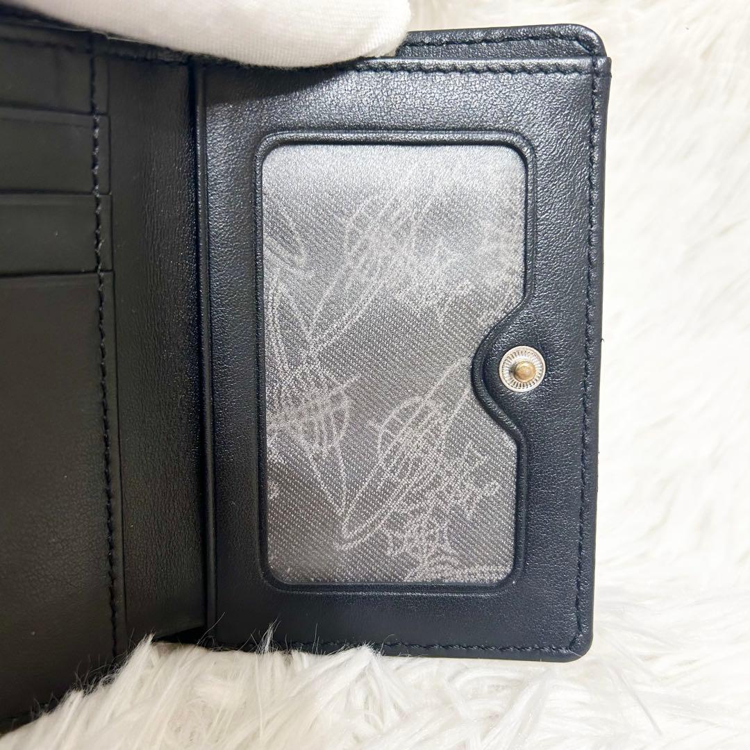 美品✨ヴィヴィアンウエストウッド ディアマンテ 三つ折り財布 がま口 レザー