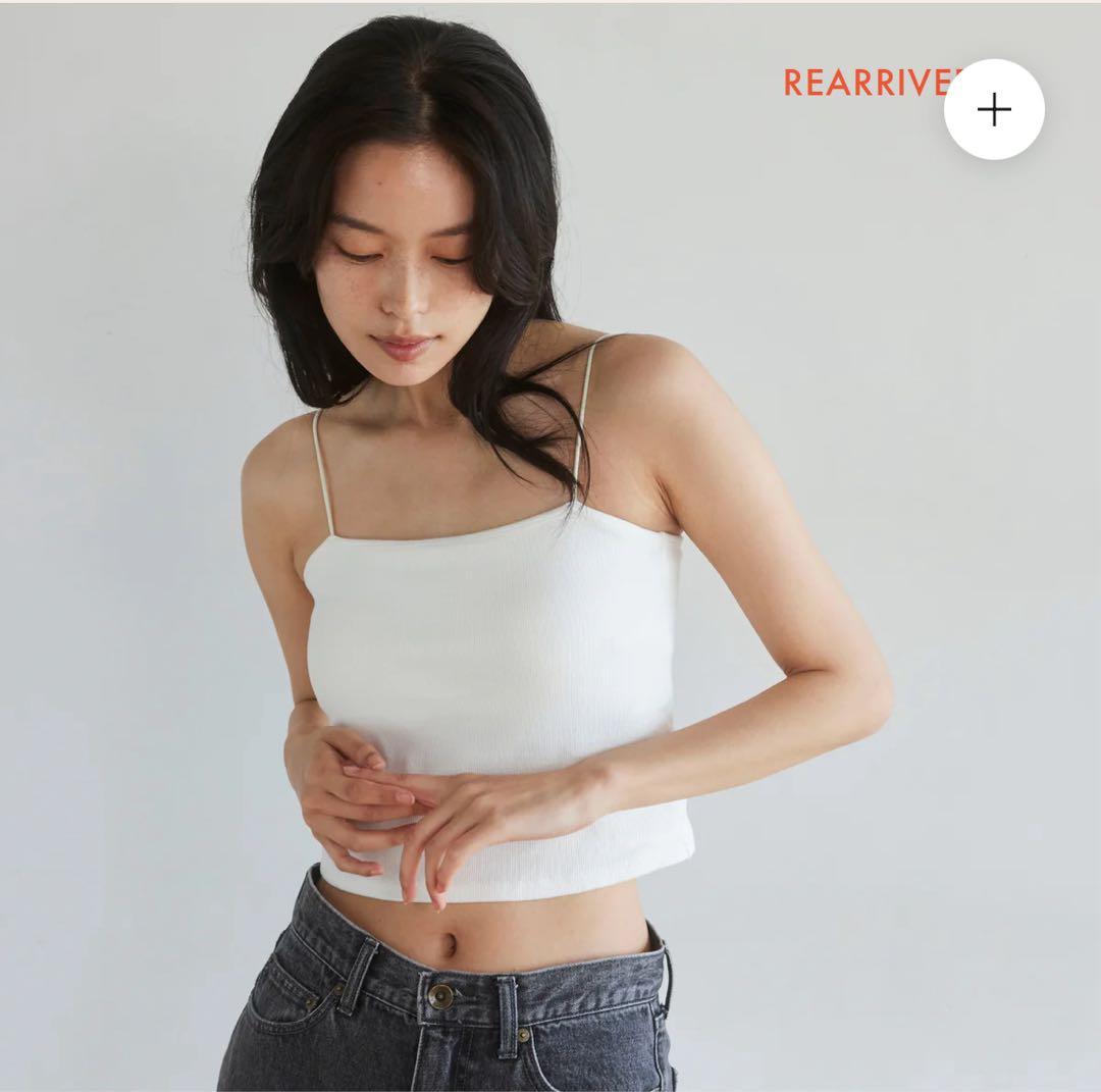 パッドinスパゲッティSQUAREキャミ白黒セット