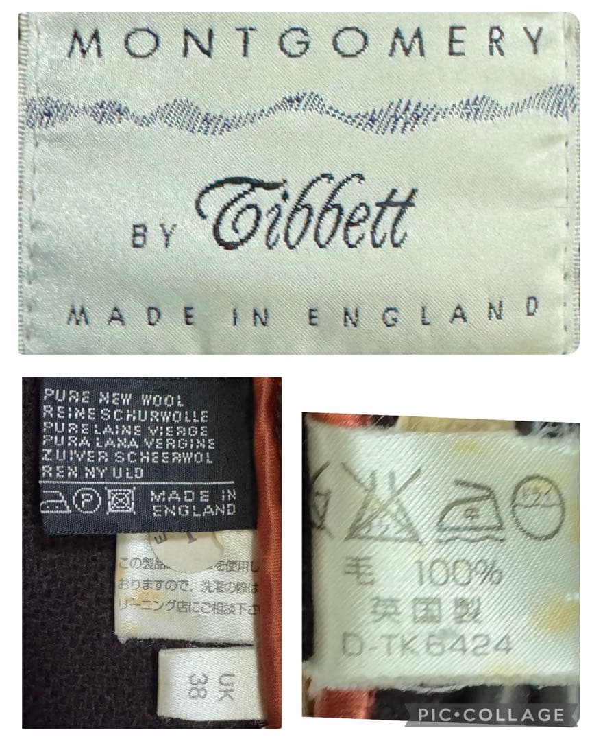 MONTGOMERY 英国製 ダッフルコート ヘリンボーン Tibbett社