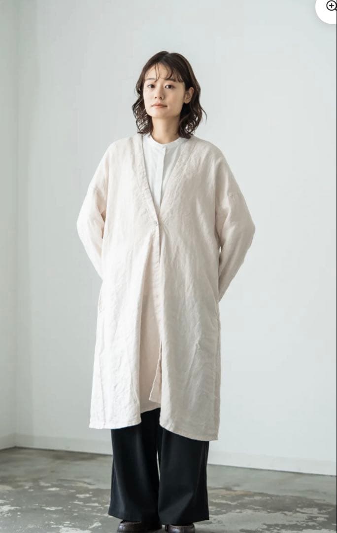 YARRA　リネンウール起毛ガウンコート　美品♡