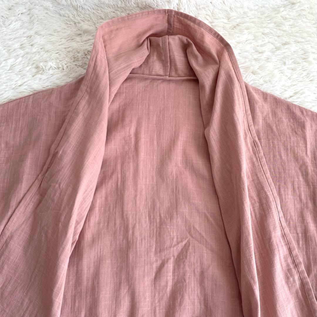 美品☆sonoiro☆ローブカーディガン ダブルガーゼ ロングカーディガン 桜色