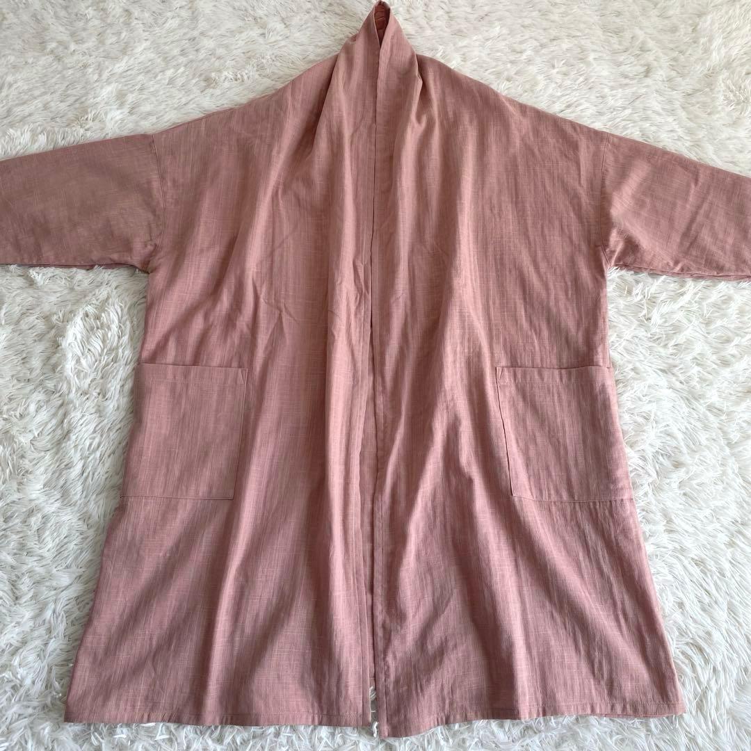 美品☆sonoiro☆ローブカーディガン ダブルガーゼ ロングカーディガン 桜色
