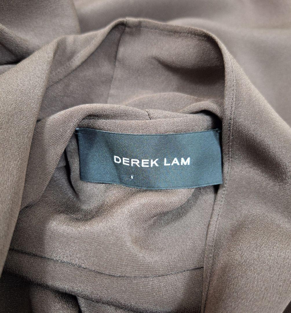 美品 DEREK LAM シルク100%ボウタイ膝丈ワンピース