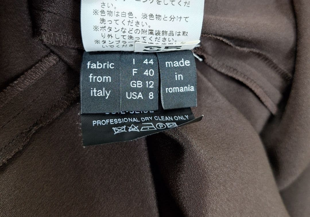 美品 DEREK LAM シルク100%ボウタイ膝丈ワンピース
