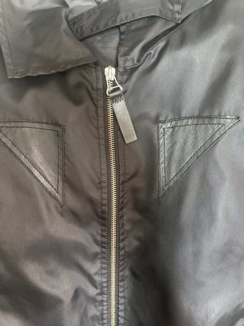た*ゆ様 raf by raf simons レザー切り替えナイロンブルゾン