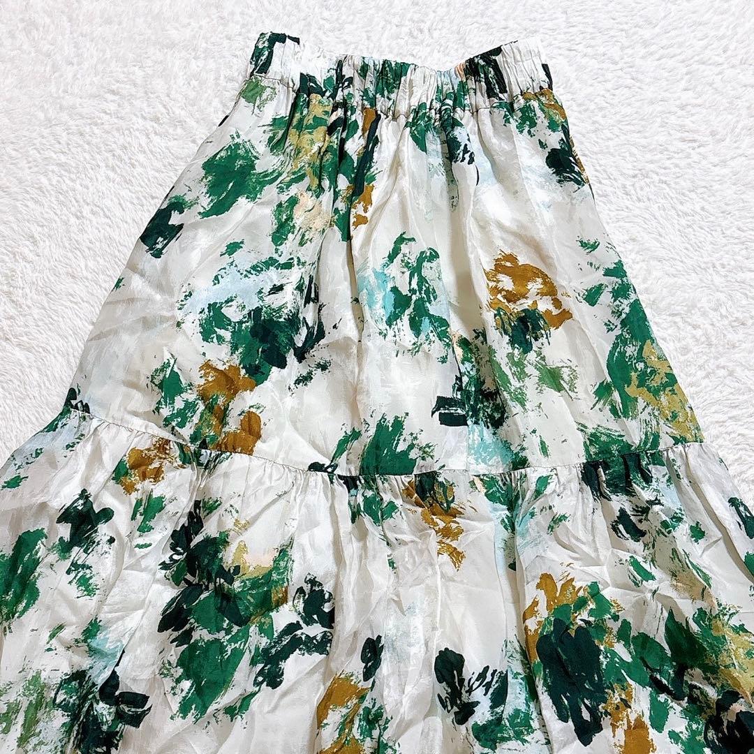 [超美品]SACRA サクラ ティアード ロングスカート 38