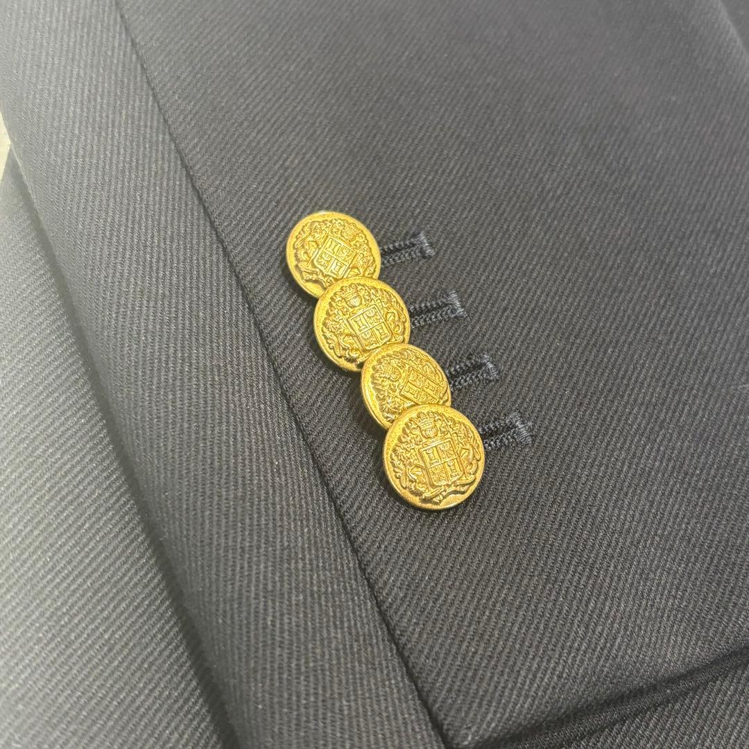 【美品】MORLES モアレス 金ボタン 紺ブレ ダブルジャケット