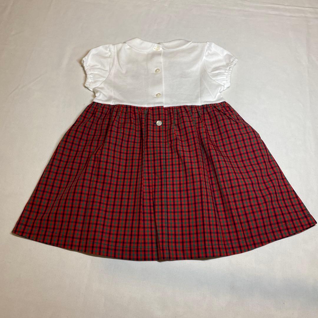 新品タグ付き familiar ファミリア 刺繍入りワンピース 入園式卒業式90