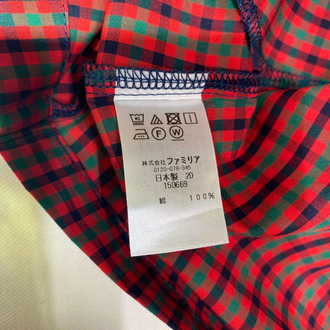 新品タグ付き familiar ファミリア 刺繍入りワンピース 入園式卒業式90