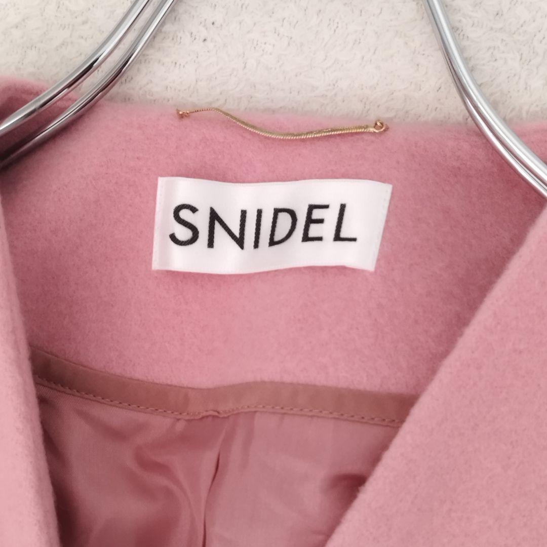 A*7様 SNIDEL　カシミヤ混コート　ベルト付　size:０　ピンク　日本製