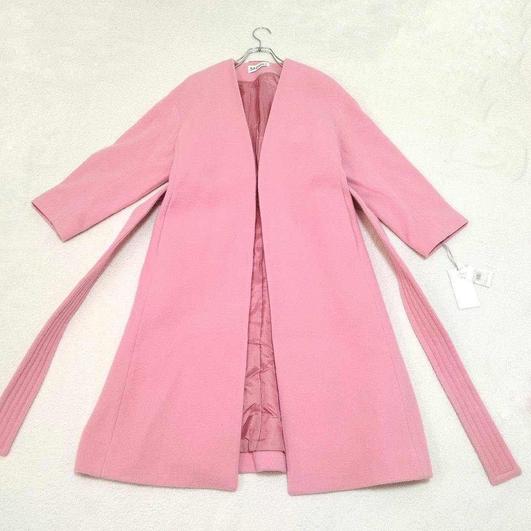 A*7様 SNIDEL　カシミヤ混コート　ベルト付　size:０　ピンク　日本製