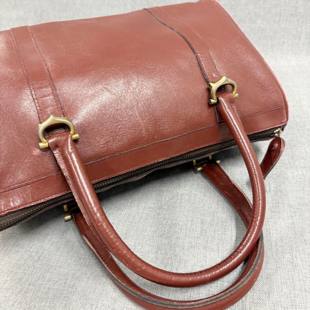 Cartier カルティエ ボストンバッグ マストライン ボルドー