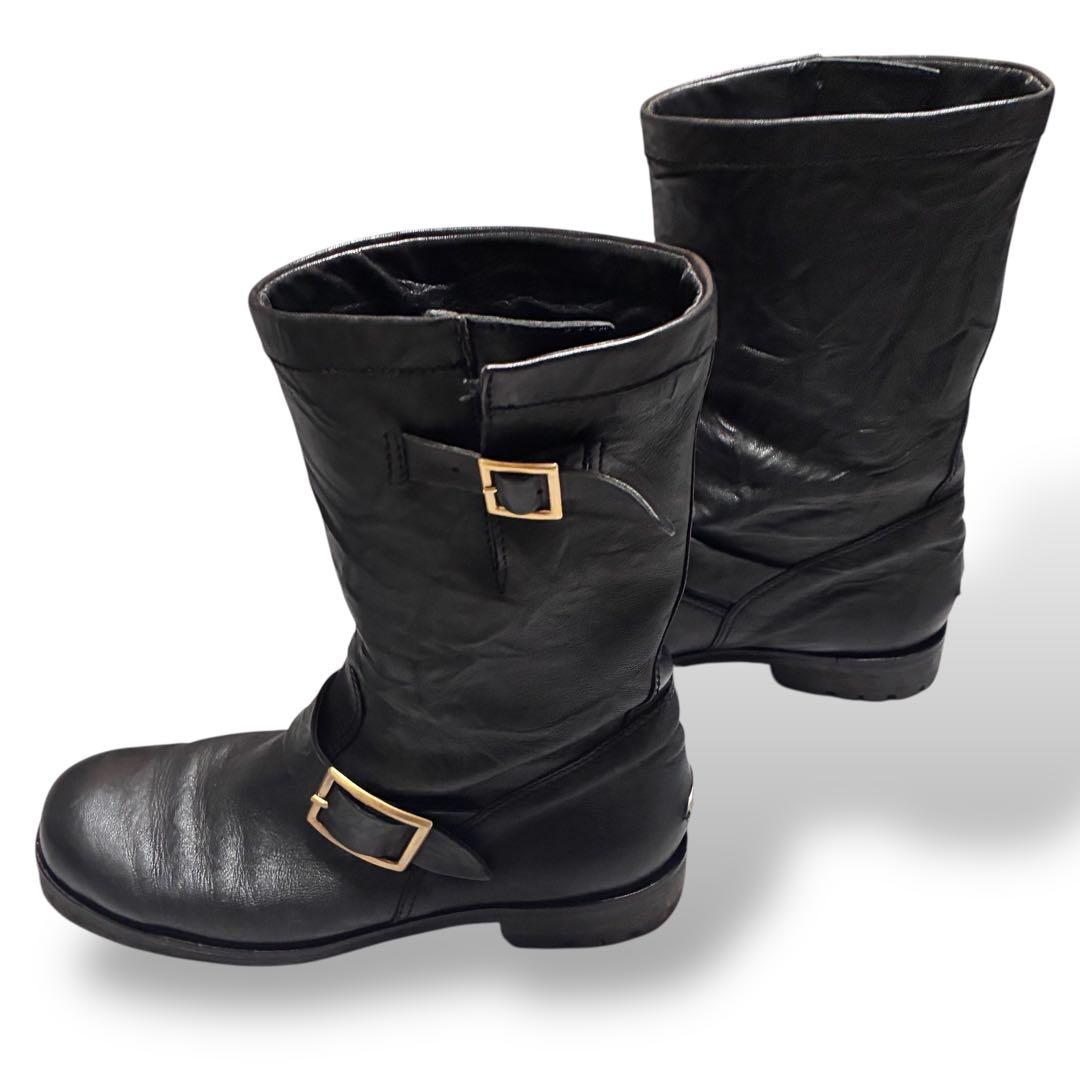 靴 JIMMY CHOO engineerboots grunge 37.5
