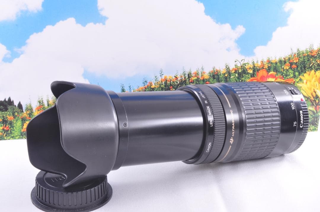 Canon EF 75-300mm USM フード付キヤノン 望遠ズーム 整備済