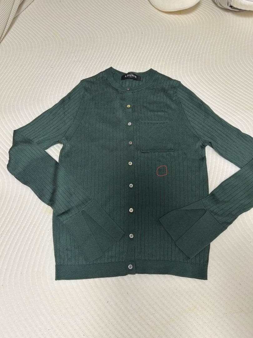 【EC限定色】lounieアセテートリブカーディガン