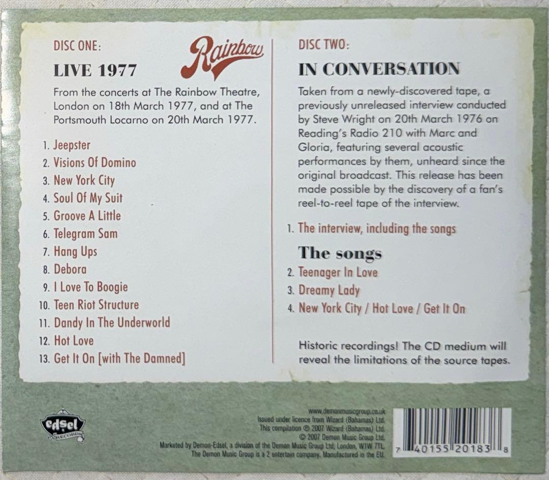 LIVE 1977＋IN CONVERSATION/マーク・ボラン＆T.レックス