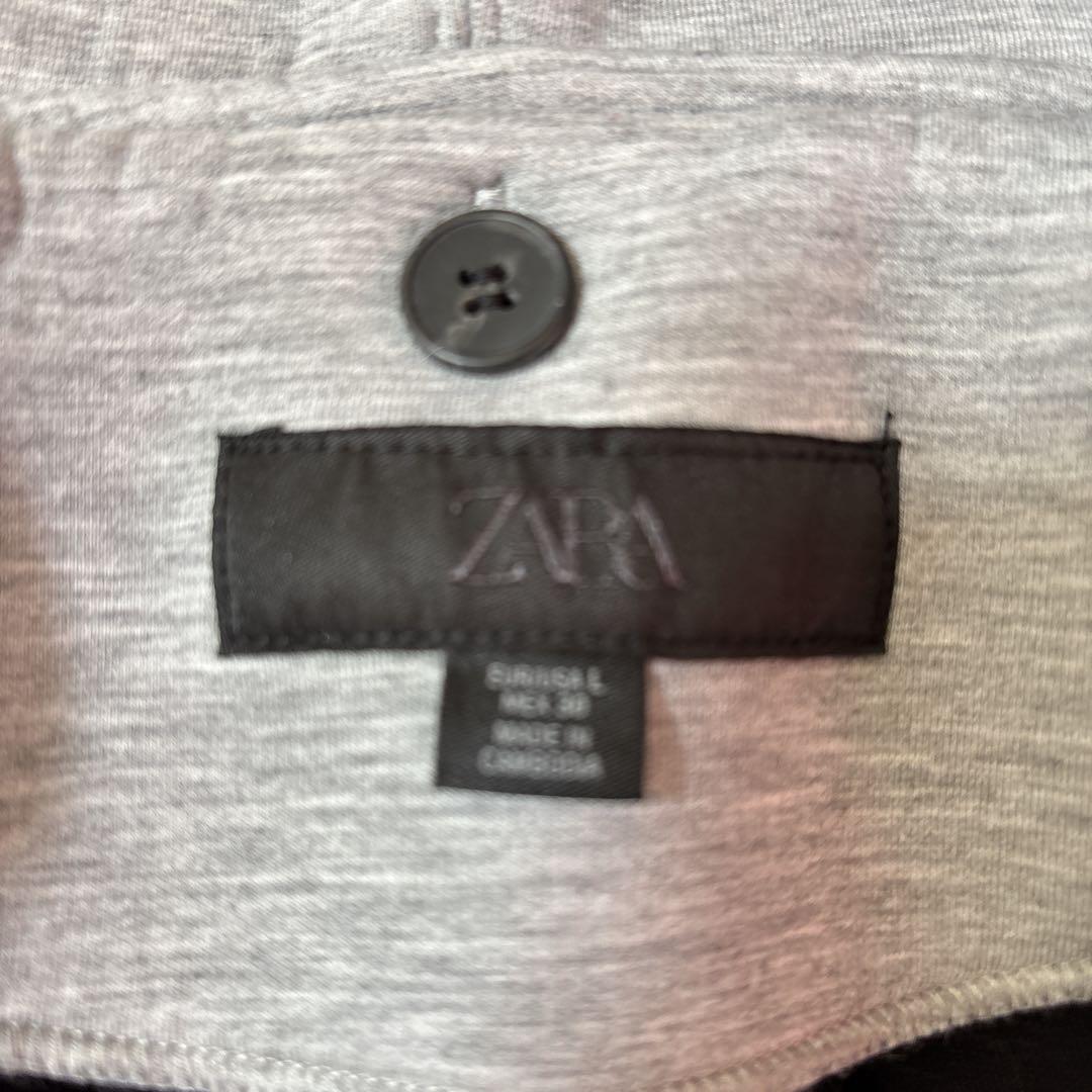 極美品　【ZARA】取り外し可能なフード付き コンビコート　L ブラック　黒