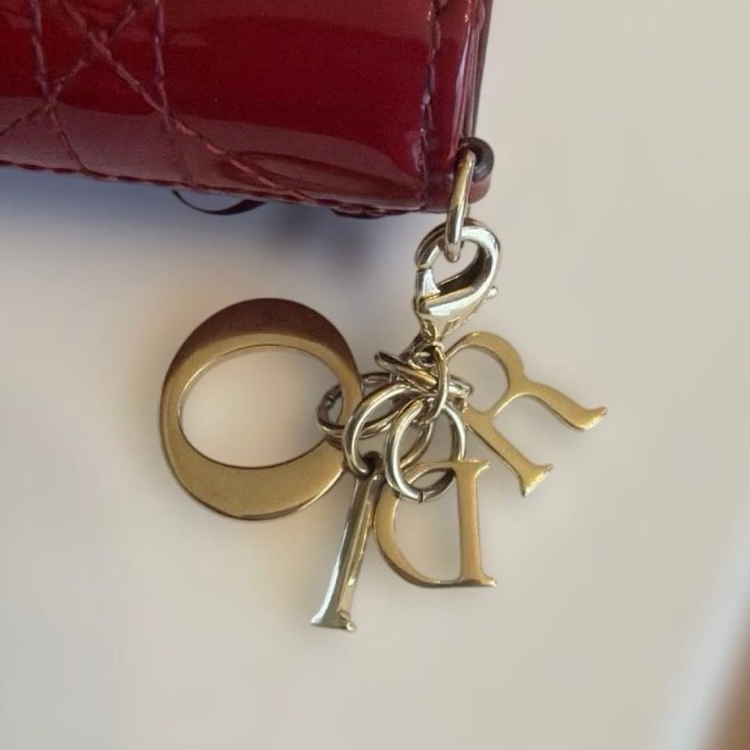 ChristianDior ロータスウォレット カナージュ パテント 財布 美品