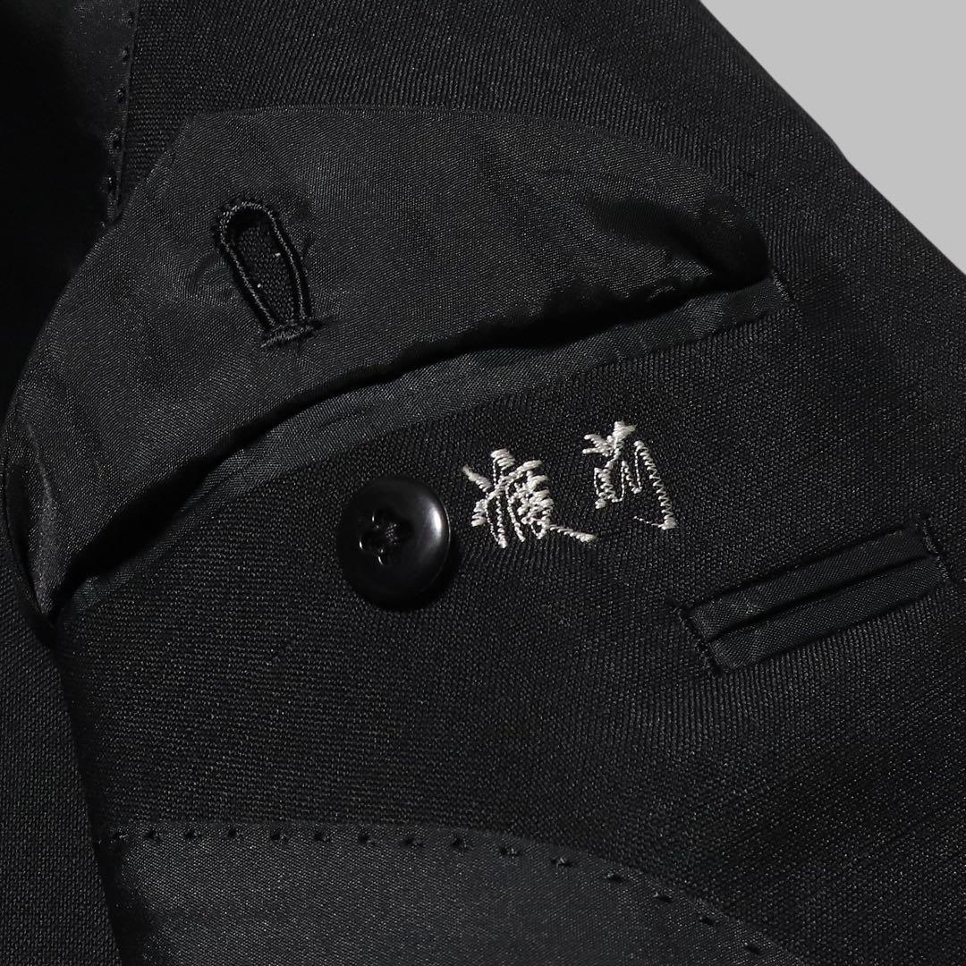 未使用★M★BURBERRY★テーラードジャケット★スーツ★黒★モヘヤ★金タグ