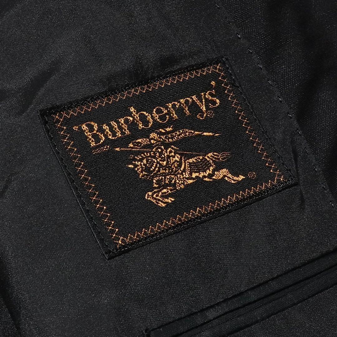未使用★M★BURBERRY★テーラードジャケット★スーツ★黒★モヘヤ★金タグ