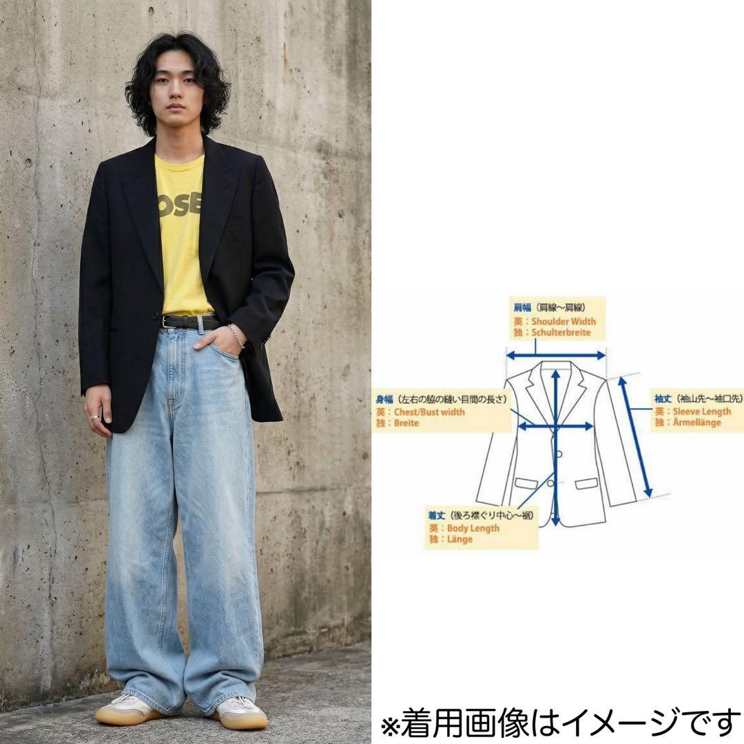未使用★M★BURBERRY★テーラードジャケット★スーツ★黒★モヘヤ★金タグ