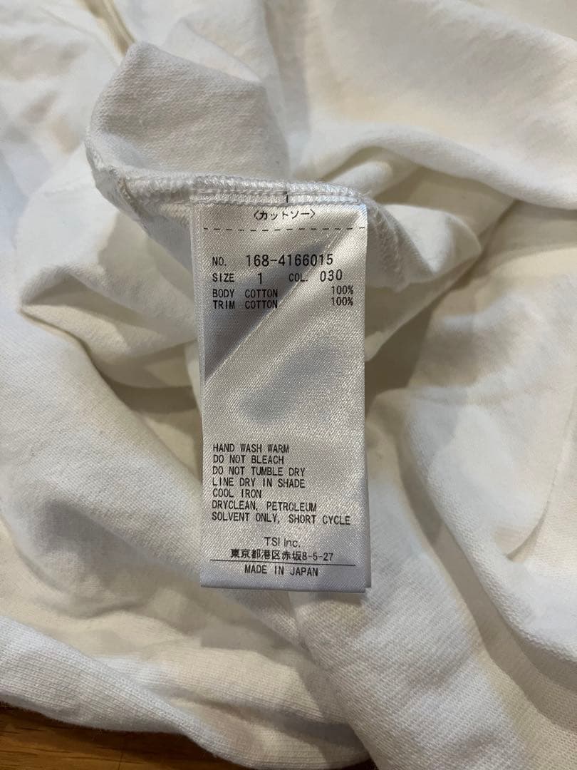 タグ付き試着のみ未使用品　YLÈVE コットン　ラガーシャツ　ホワイト　1