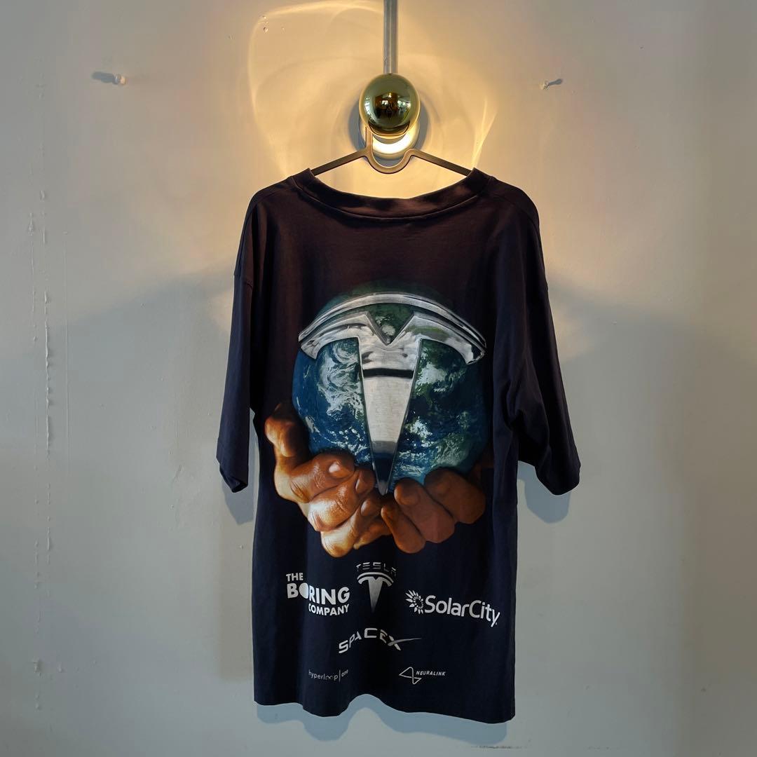 MARINO MORWOOD Tesla イーロンマスク　プリントTシャツ