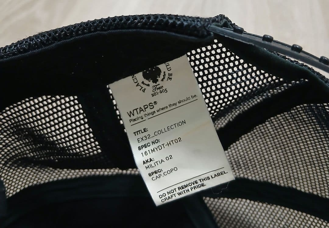 WTAPS メッシュキャップ WTVUA ブラック トラッカーキャップ