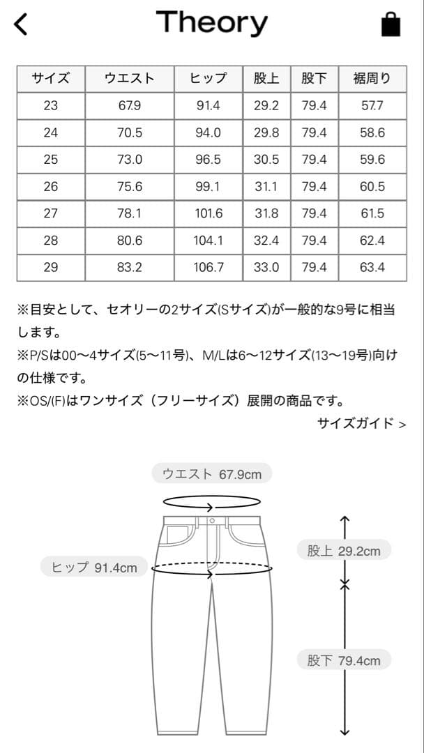 リジッドデニムワイドジーンズ