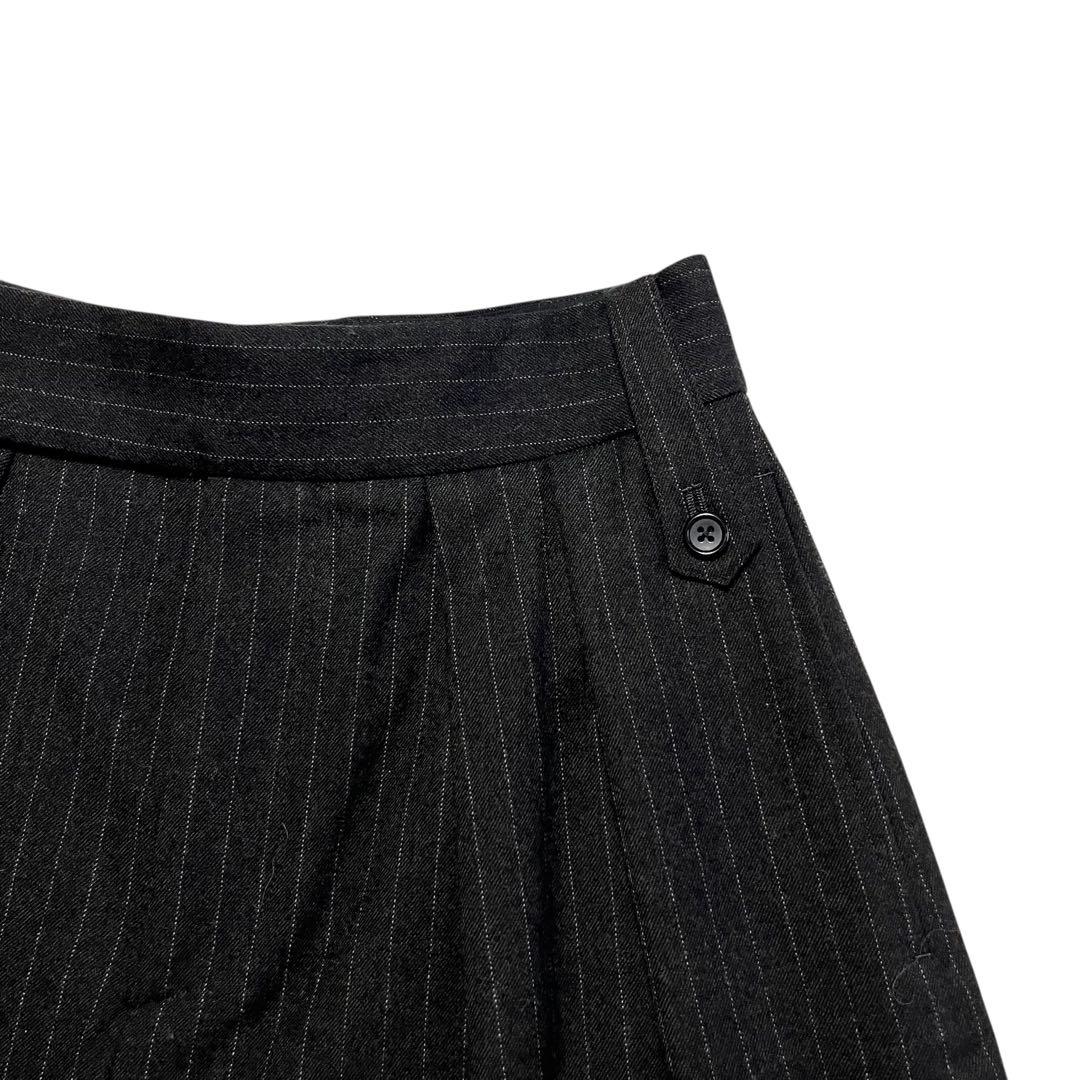 極美品 マーガレットハウエル ワイド キュロットパンツ ストライプ 日本製