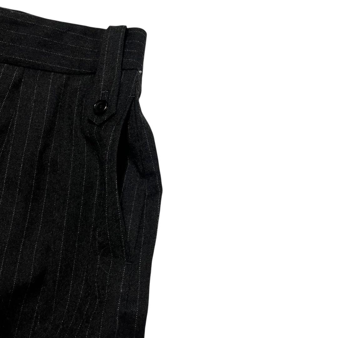 極美品 マーガレットハウエル ワイド キュロットパンツ ストライプ 日本製