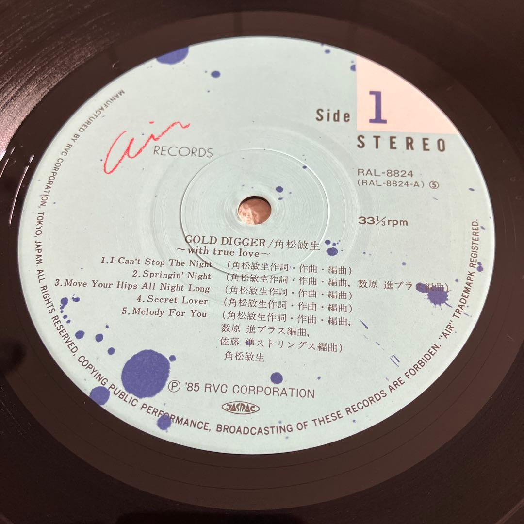 角松敏生　GOLD DIGGER〜with true love〜　LPレコード